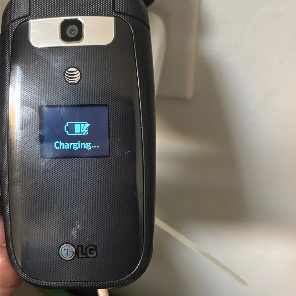 LG Black New Flip Phone with old Charger Included